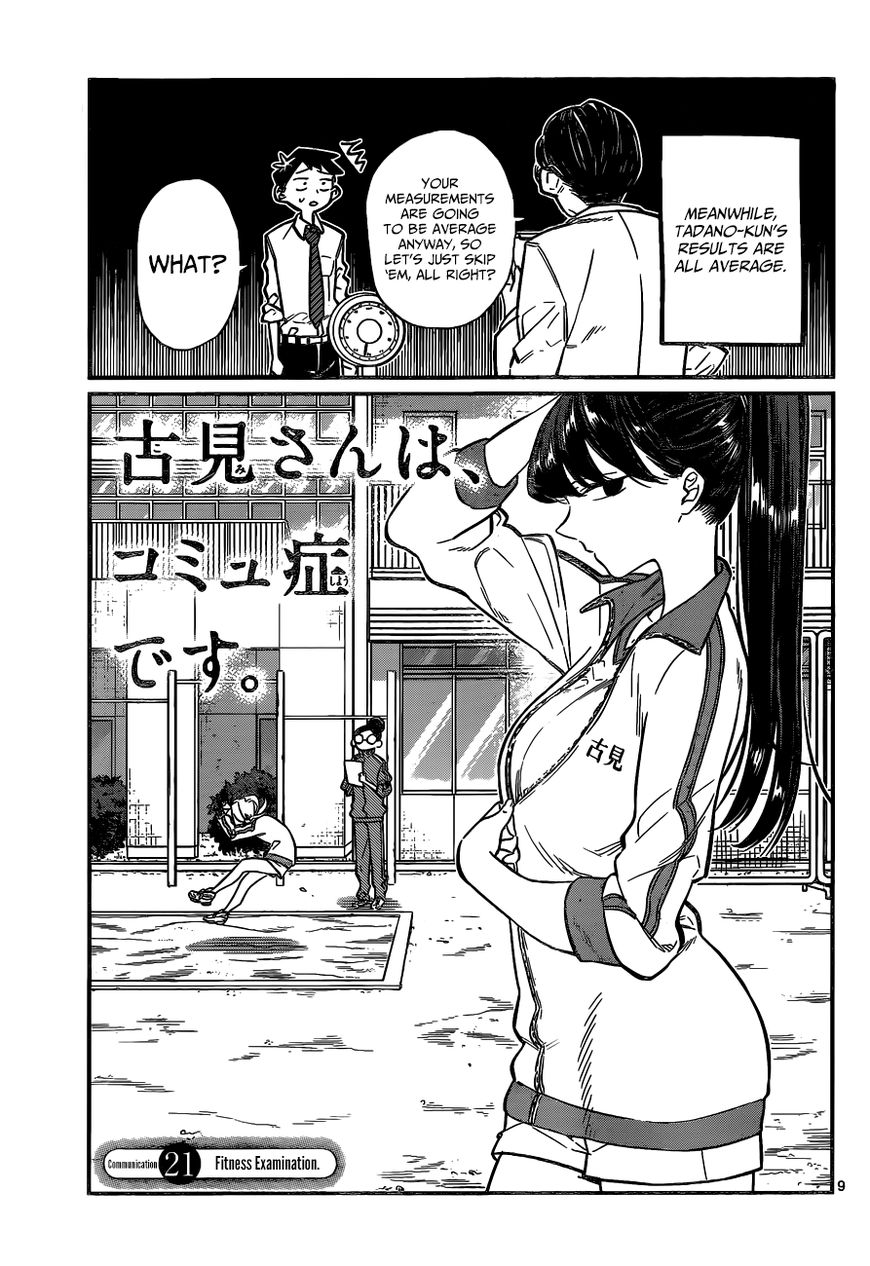 Komi-san wa Komyushou Desu Chapter 21 page 1 - Chapter 21 : Fitness Examination