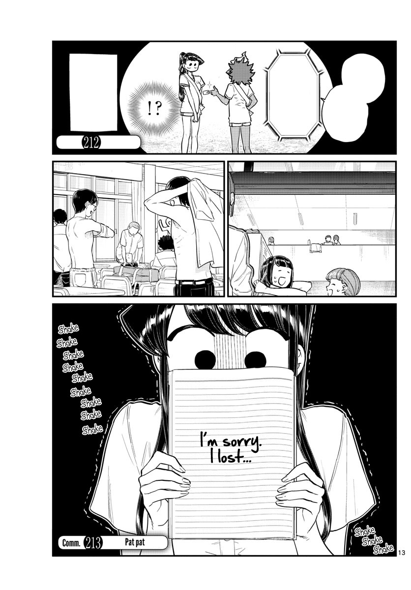 Komi-san wa Komyushou Desu Chapter 213 page 1 - Chapter 213: Pat pat