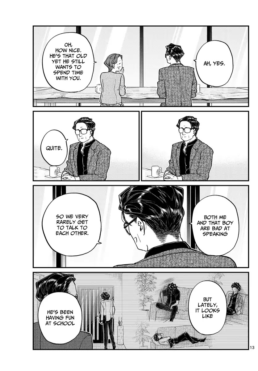 Komi-san wa Komyushou Desu Chapter 215 page 13 - Chapter 215: A day of a father and son