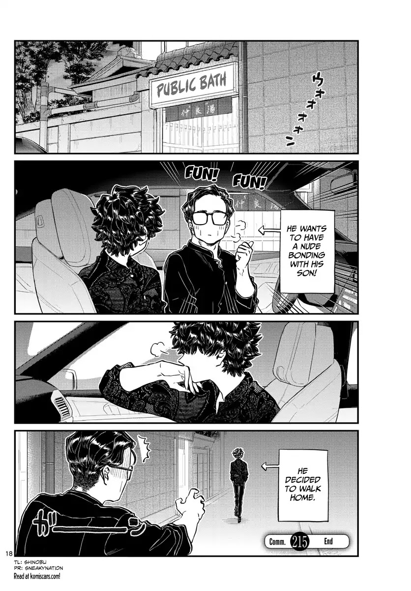Komi-san wa Komyushou Desu Chapter 215 page 18 - Chapter 215: A day of a father and son