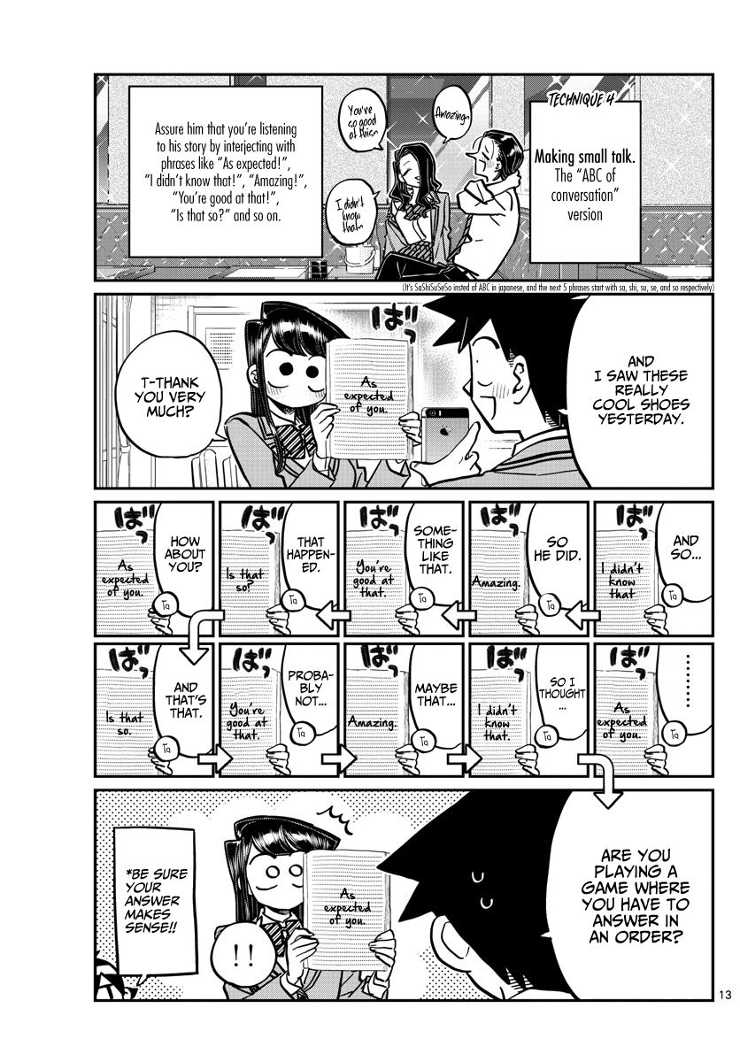 Komi-san wa Komyushou Desu Chapter 240 page 13 - Chapter 240: Technique