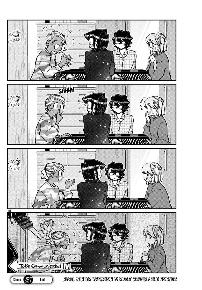 Komi-san wa Komyushou Desu Chapter 257 page 18 - Chapter 257: Studying and a sleepover
