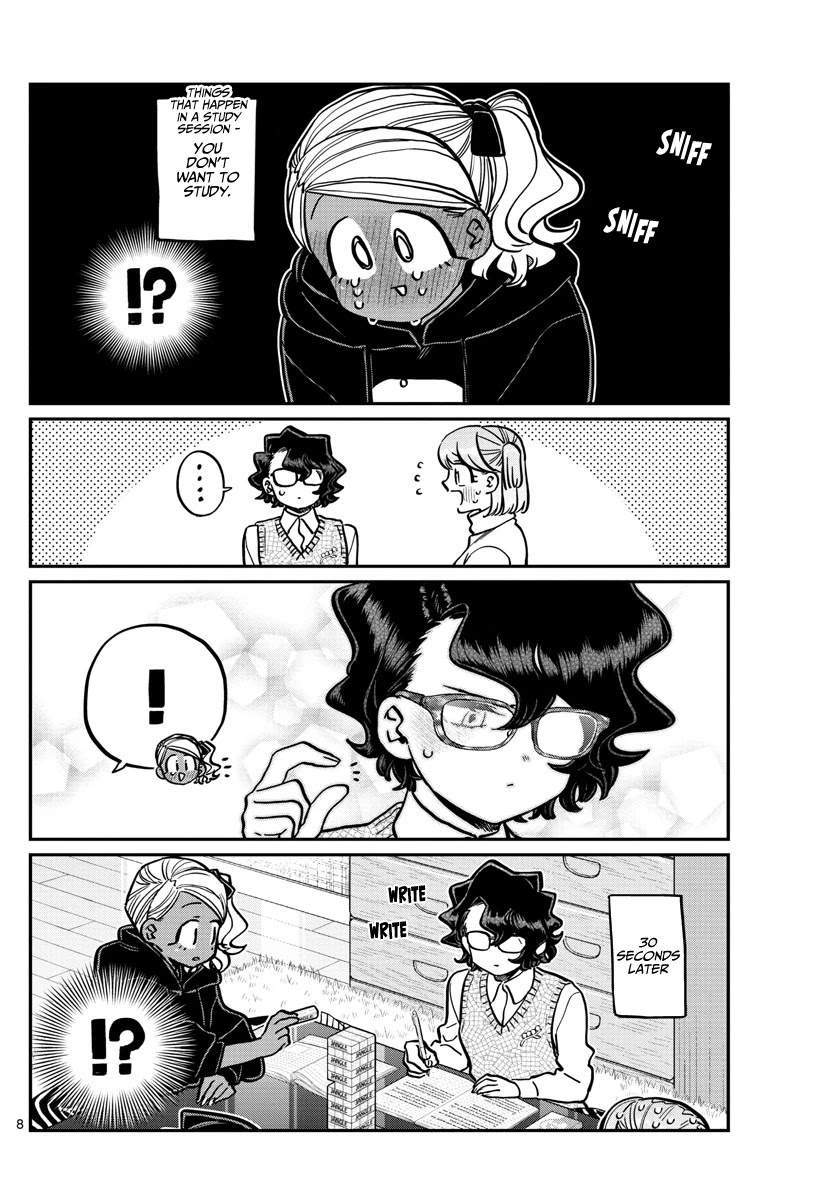 Komi-san wa Komyushou Desu Chapter 257 page 8 - Chapter 257: Studying and a sleepover