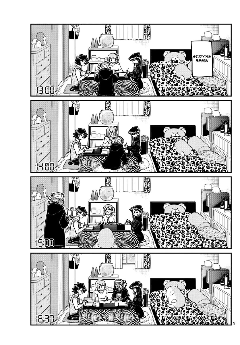 Komi-san wa Komyushou Desu Chapter 257 page 9 - Chapter 257: Studying and a sleepover