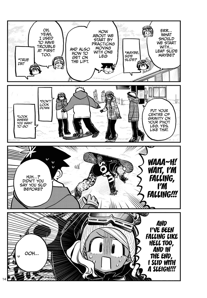 Komi-san wa Komyushou Desu Chapter 261 page 14 - Chapter 261: Snowboarding
