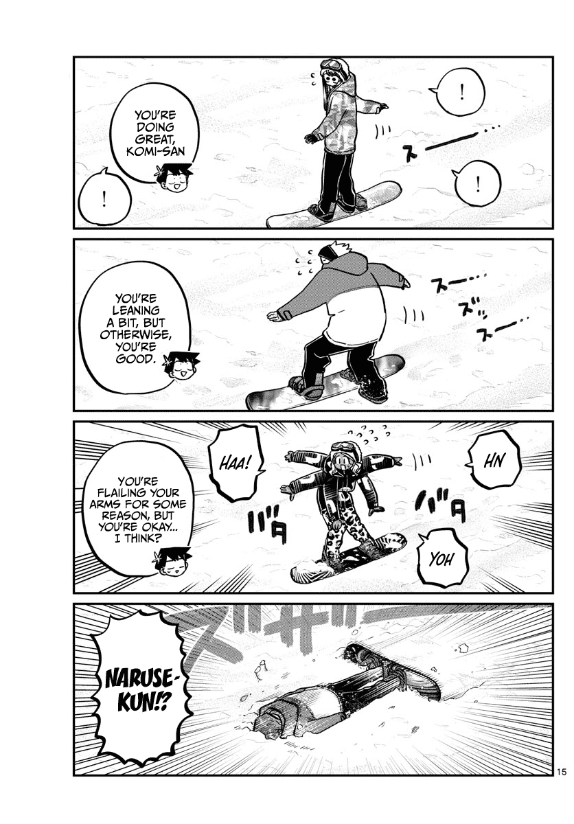 Komi-san wa Komyushou Desu Chapter 261 page 15 - Chapter 261: Snowboarding