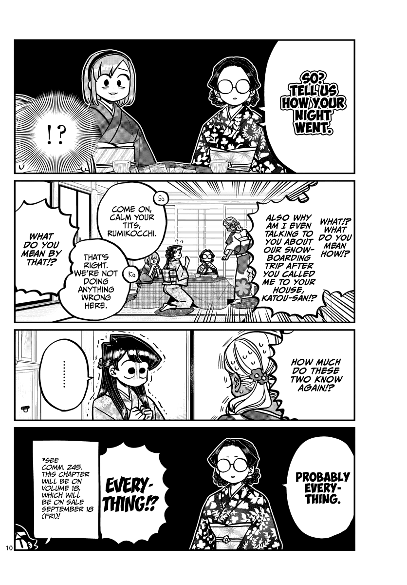 Komi-san wa Komyushou Desu Chapter 265 page 10 - Chapter 265: Girls meeting after the return.