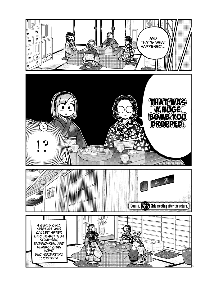 Komi-san wa Komyushou Desu Chapter 265 page 9 - Chapter 265: Girls meeting after the return.