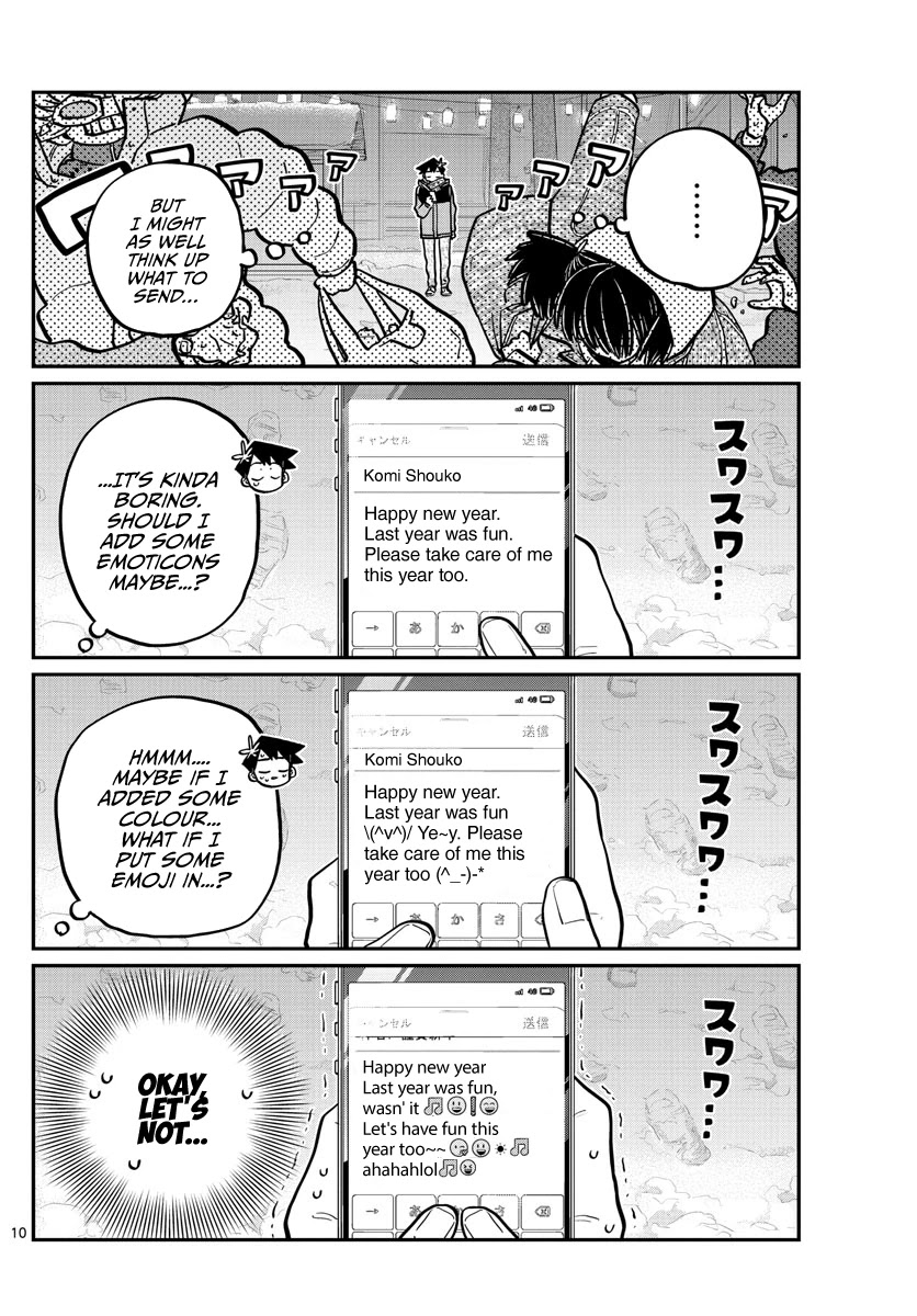 Komi-san wa Komyushou Desu Chapter 274 page 10 - Chapter 274: End of the Year You Can't Laugh at.