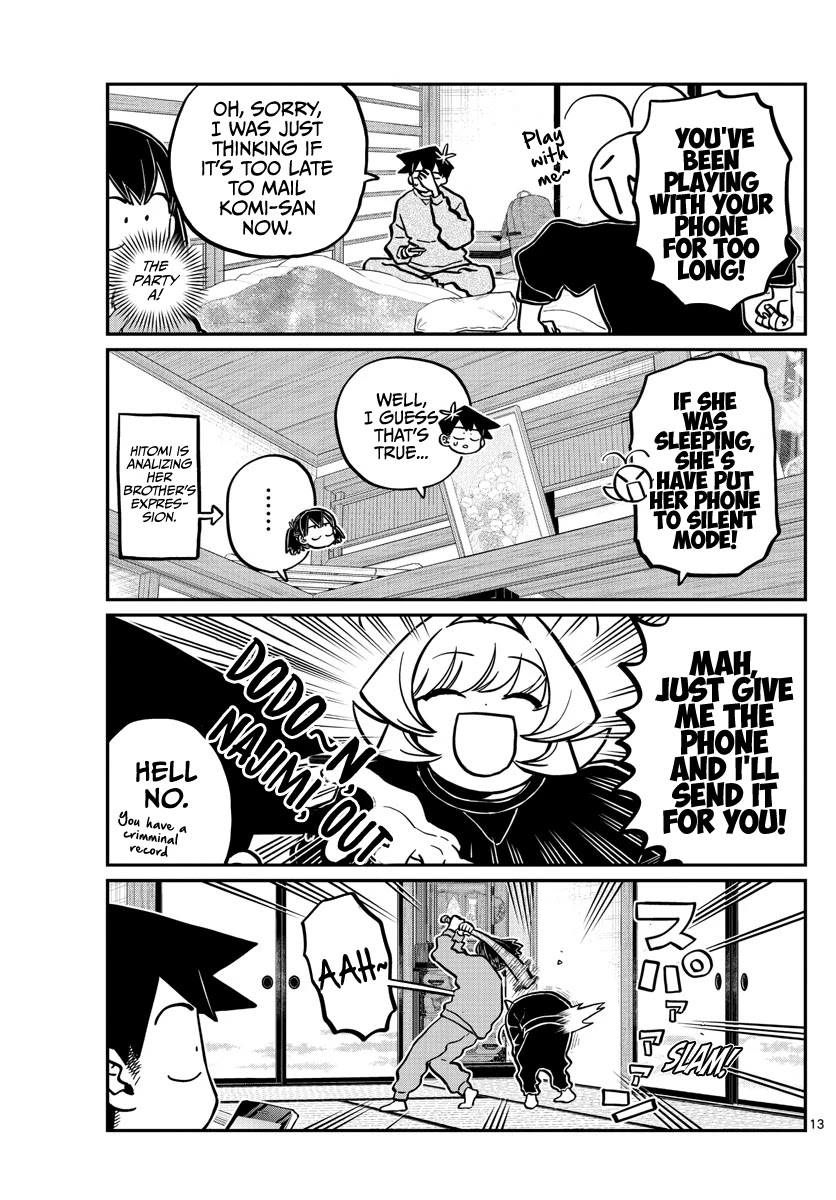 Komi-san wa Komyushou Desu Chapter 274 page 13 - Chapter 274: End of the Year You Can't Laugh at.