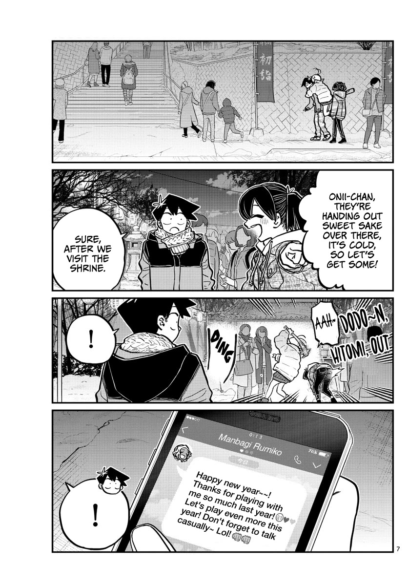 Komi-san wa Komyushou Desu Chapter 274 page 7 - Chapter 274: End of the Year You Can't Laugh at.