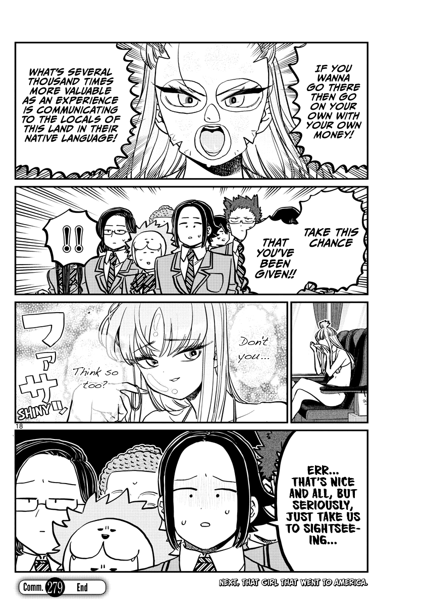 Komi-san wa Komyushou Desu Chapter 279 page 18 - Chapter 279: America
