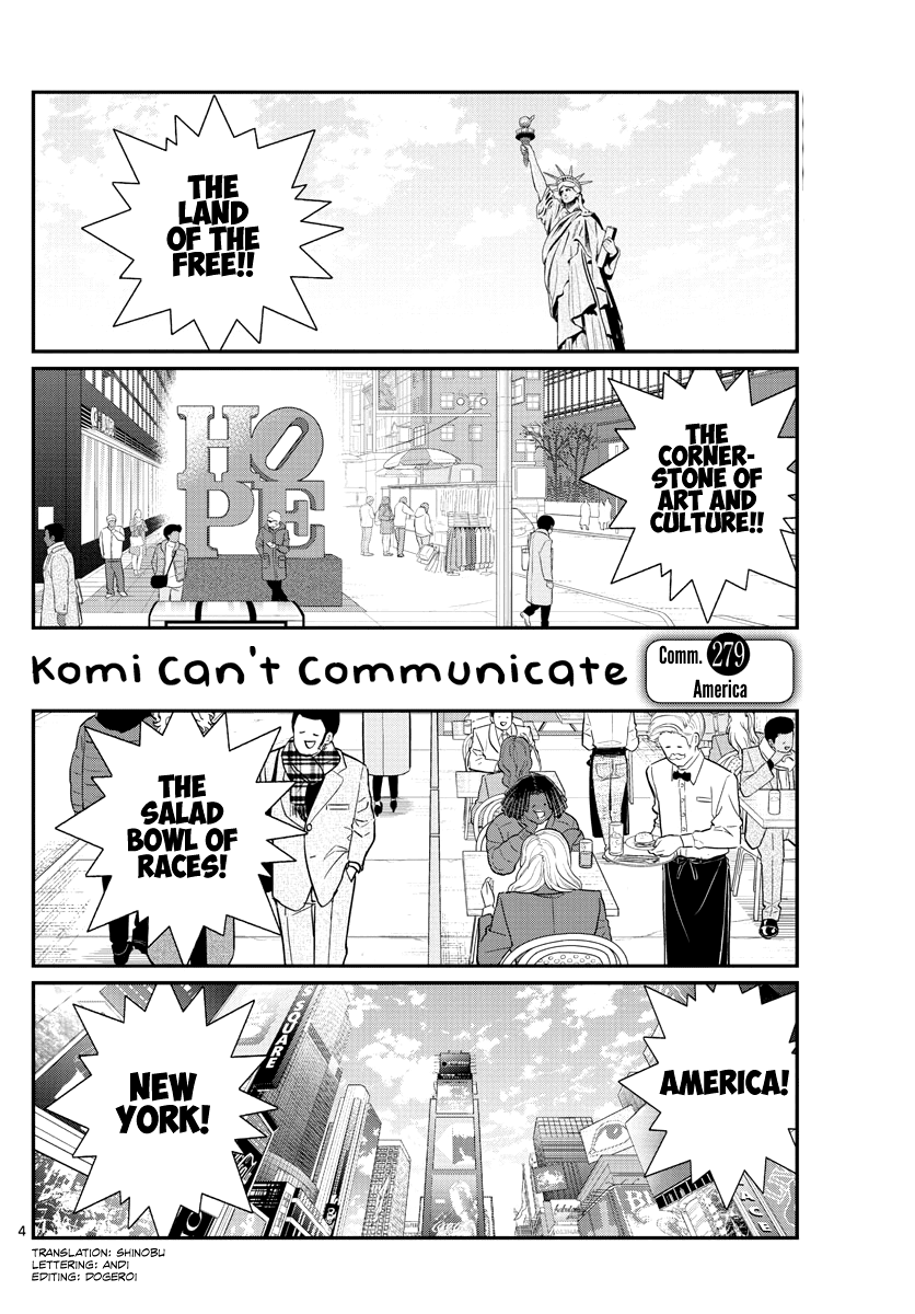 Komi-san wa Komyushou Desu Chapter 279 page 4 - Chapter 279: America