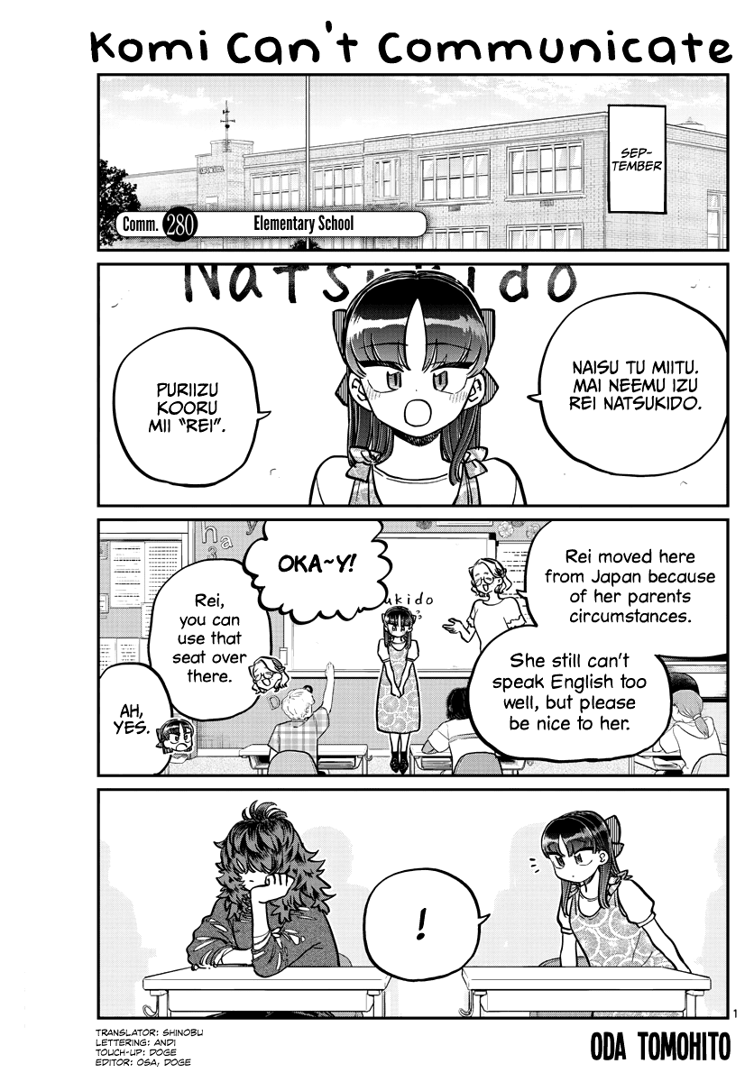 Komi-san wa Komyushou Desu Chapter 280 page 1 - Chapter 280: Elementary School