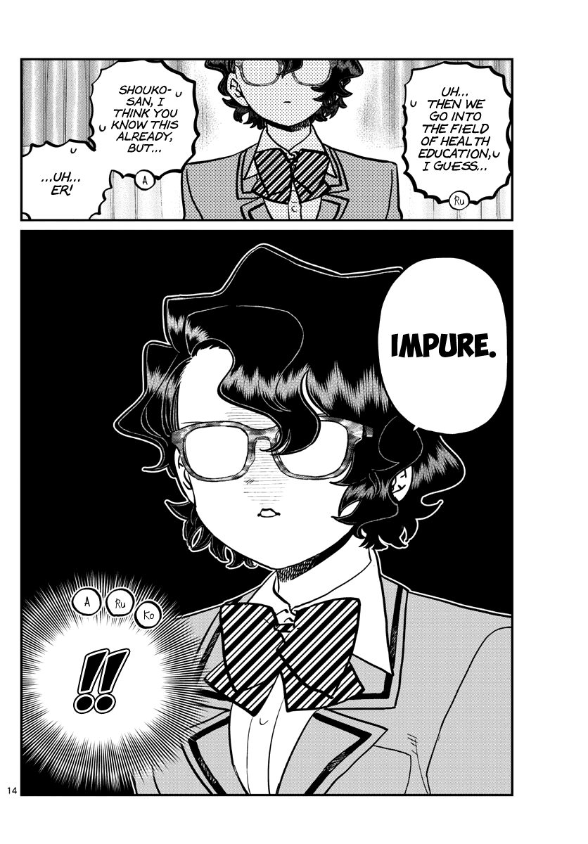 Komi-san wa Komyushou Desu Chapter 285 page 14 - Chapter 285: I don't like it, but I'm not against it. That's all.