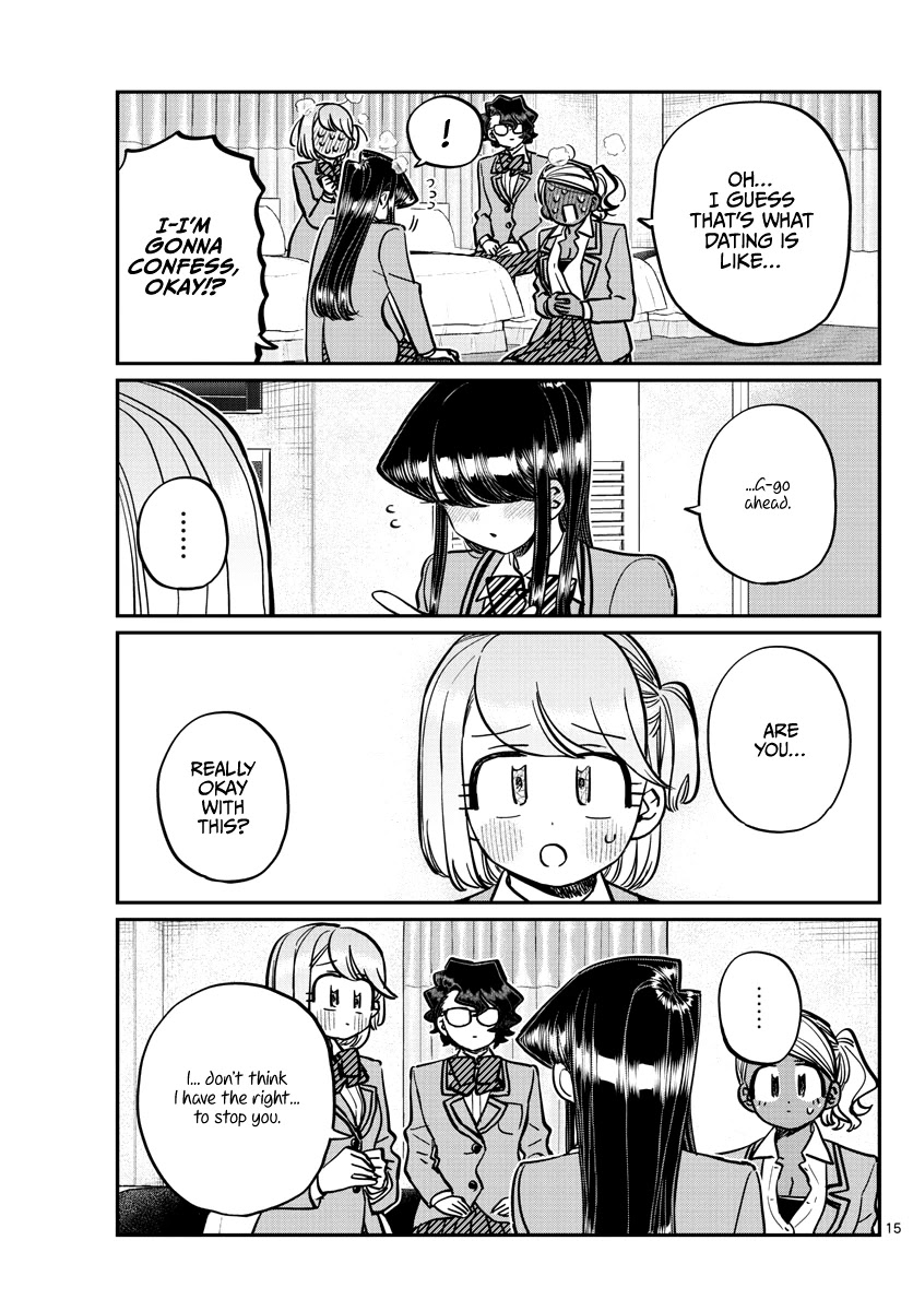 Komi-san wa Komyushou Desu Chapter 285 page 15 - Chapter 285: I don't like it, but I'm not against it. That's all.