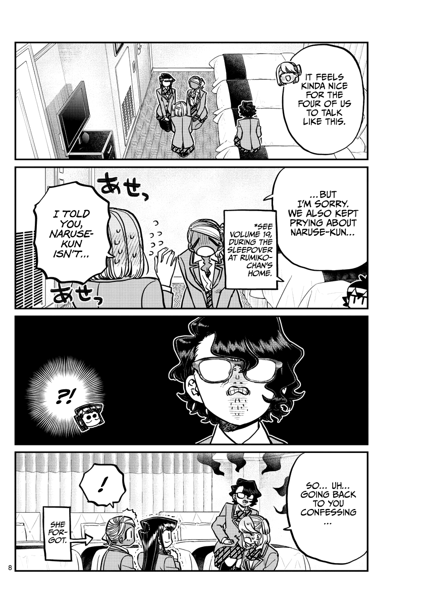 Komi-san wa Komyushou Desu Chapter 285 page 8 - Chapter 285: I don't like it, but I'm not against it. That's all.