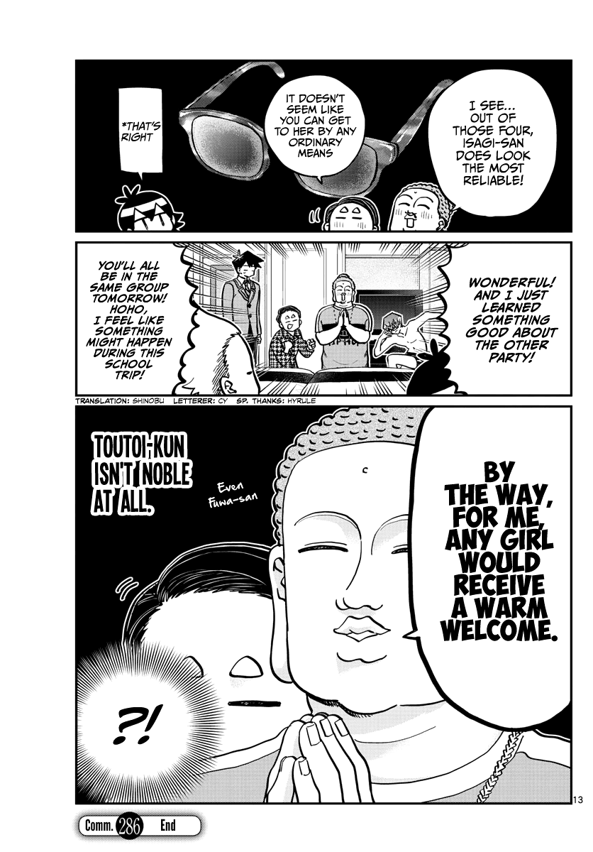 Komi-san wa Komyushou Desu Chapter 286 page 13 - Chapter 286: Boy's Room