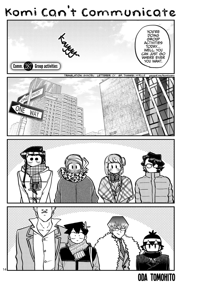 Komi-san wa Komyushou Desu Chapter 287 page 1 - Chapter 287: Group activities