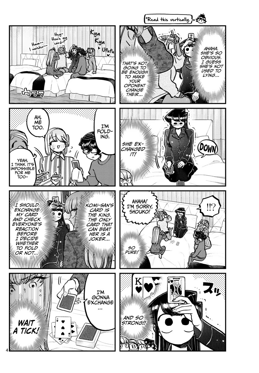 Komi-san wa Komyushou Desu Chapter 296 page 4 - Chapter 296: Indian Poker