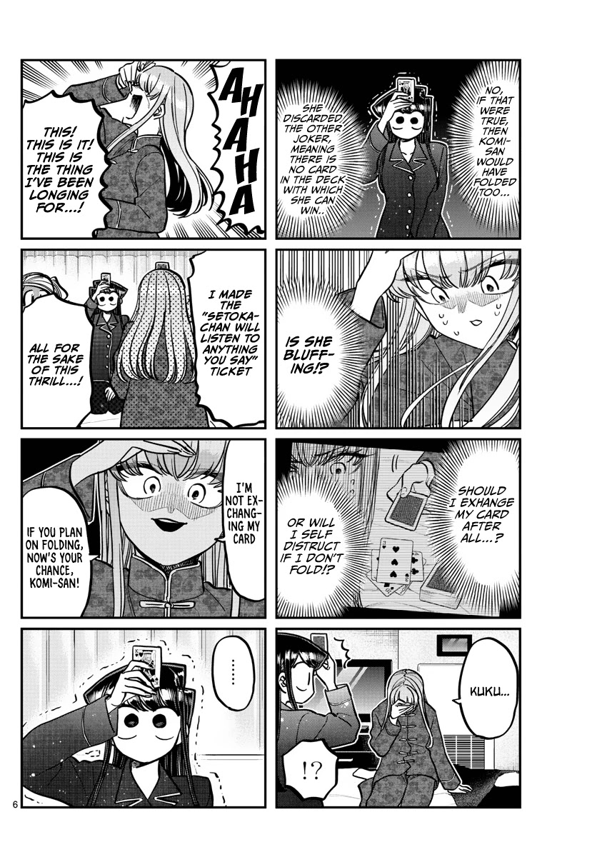 Komi-san wa Komyushou Desu Chapter 296 page 6 - Chapter 296: Indian Poker