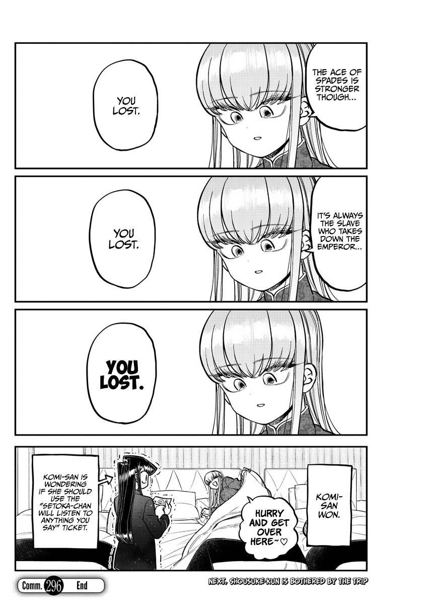 Komi-san wa Komyushou Desu Chapter 296 page 8 - Chapter 296: Indian Poker