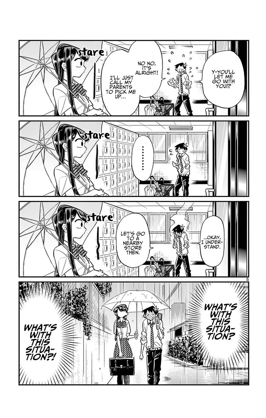 Komi-san wa Komyushou Desu Chapter 30 page 5 - Chapter 30 : It's Raining