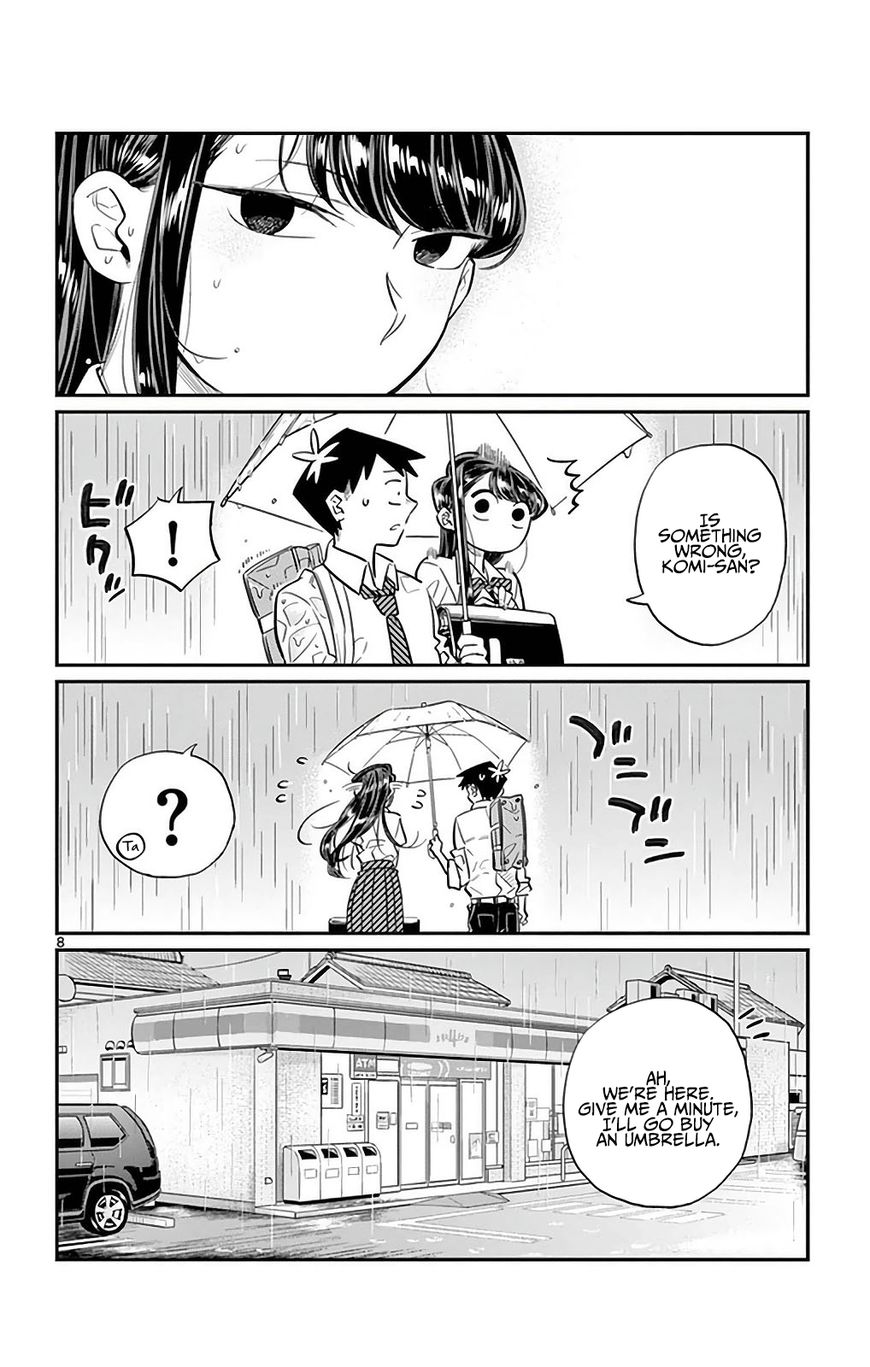 Komi-san wa Komyushou Desu Chapter 30 page 8 - Chapter 30 : It's Raining