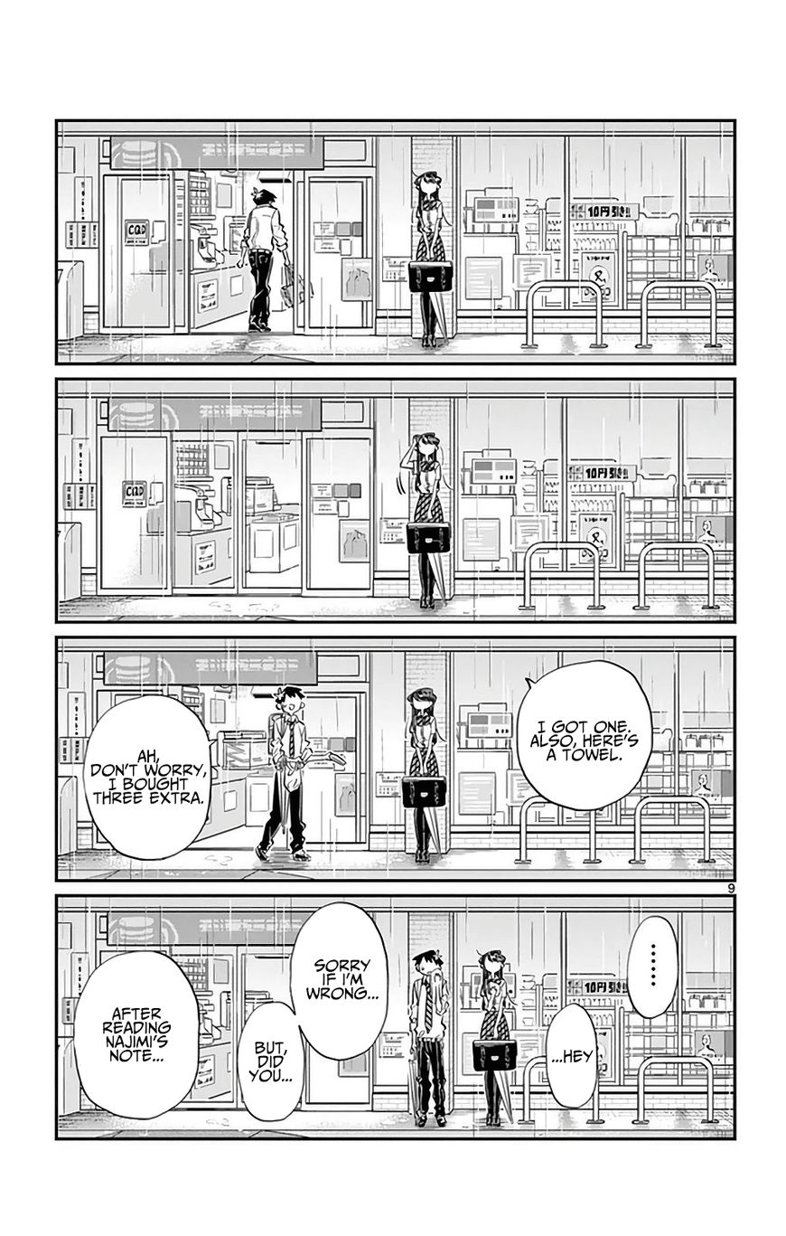 Komi-san wa Komyushou Desu Chapter 30 page 9 - Chapter 30 : It's Raining