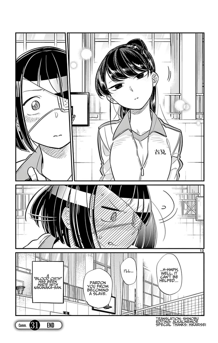 Komi-san wa Komyushou Desu Chapter 31 page 13 - Chapter 31 : The Blood Oath