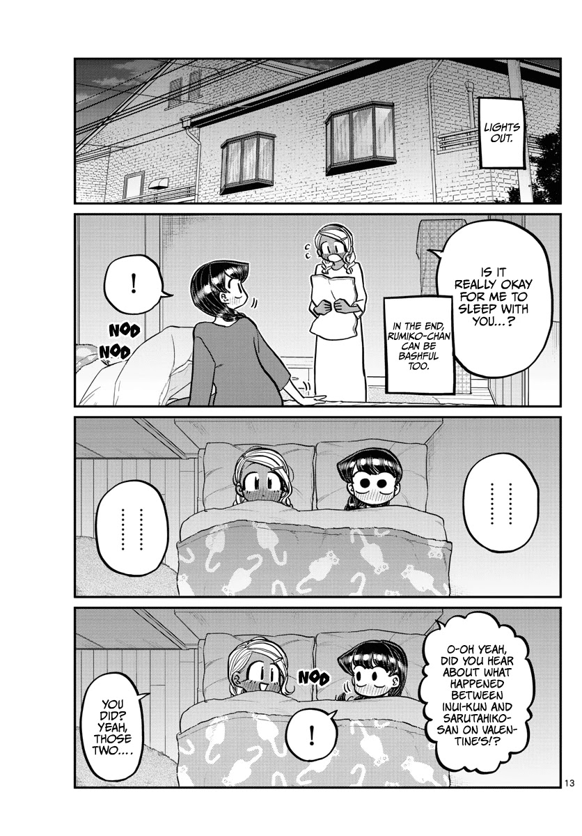 Komi-san wa Komyushou Desu Chapter 313 page 13 - Chapter 313: Sleepover 2