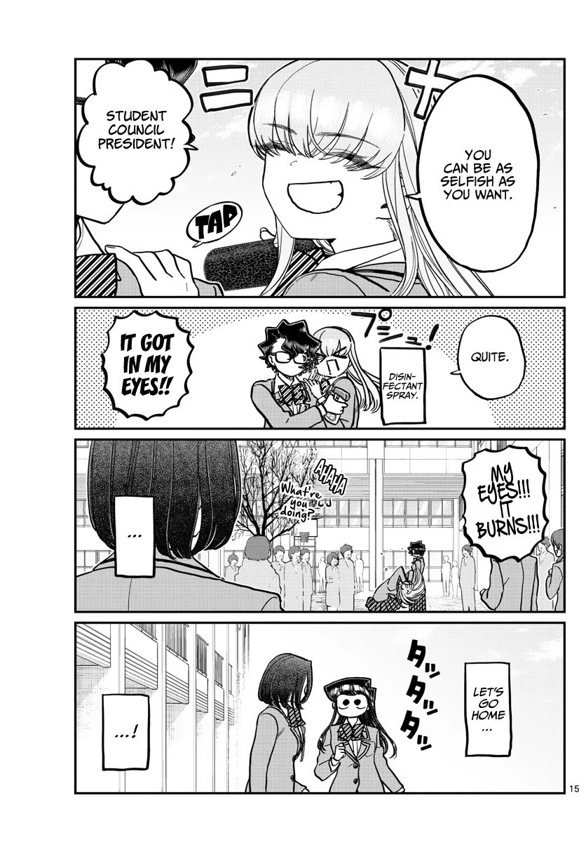 Komi-san wa Komyushou Desu Chapter 315 page 15 - Chapter 315: Congratulations on Graduating