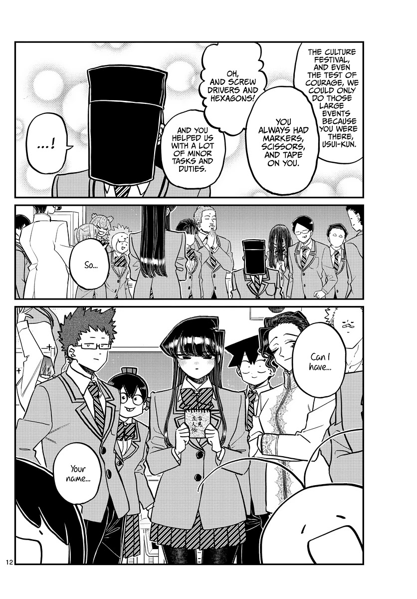 Komi-san wa Komyushou Desu Chapter 323 page 12 - Chapter 323: Second Year Graduation Ceremony
