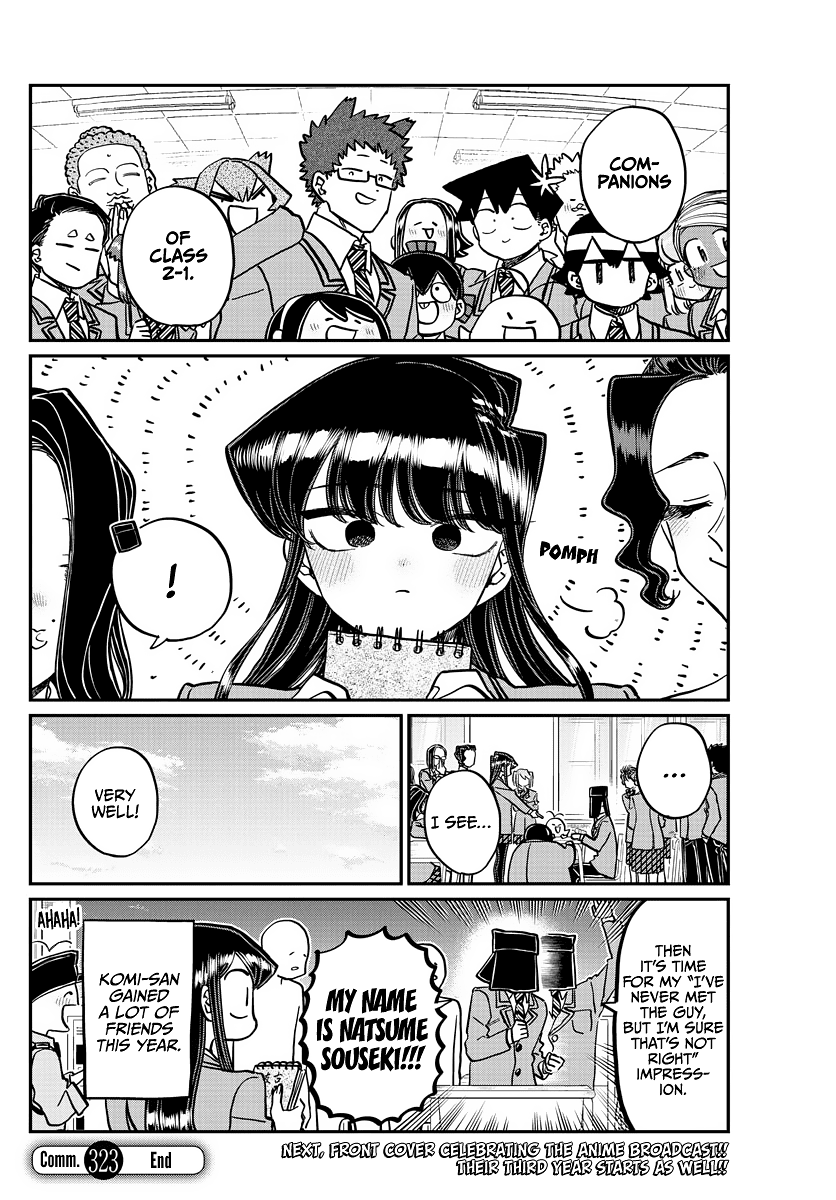 Komi-san wa Komyushou Desu Chapter 323 page 14 - Chapter 323: Second Year Graduation Ceremony
