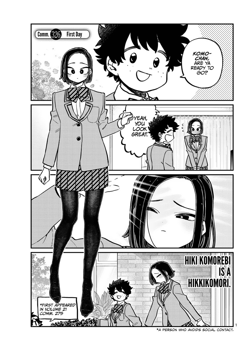 Komi-san wa Komyushou Desu Chapter 326 page 1 - Chapter 326: First Day