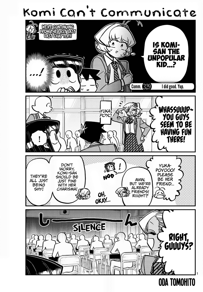 Komi-san wa Komyushou Desu Chapter 329 page 1 - Chapter 329: I Did Good. Yup