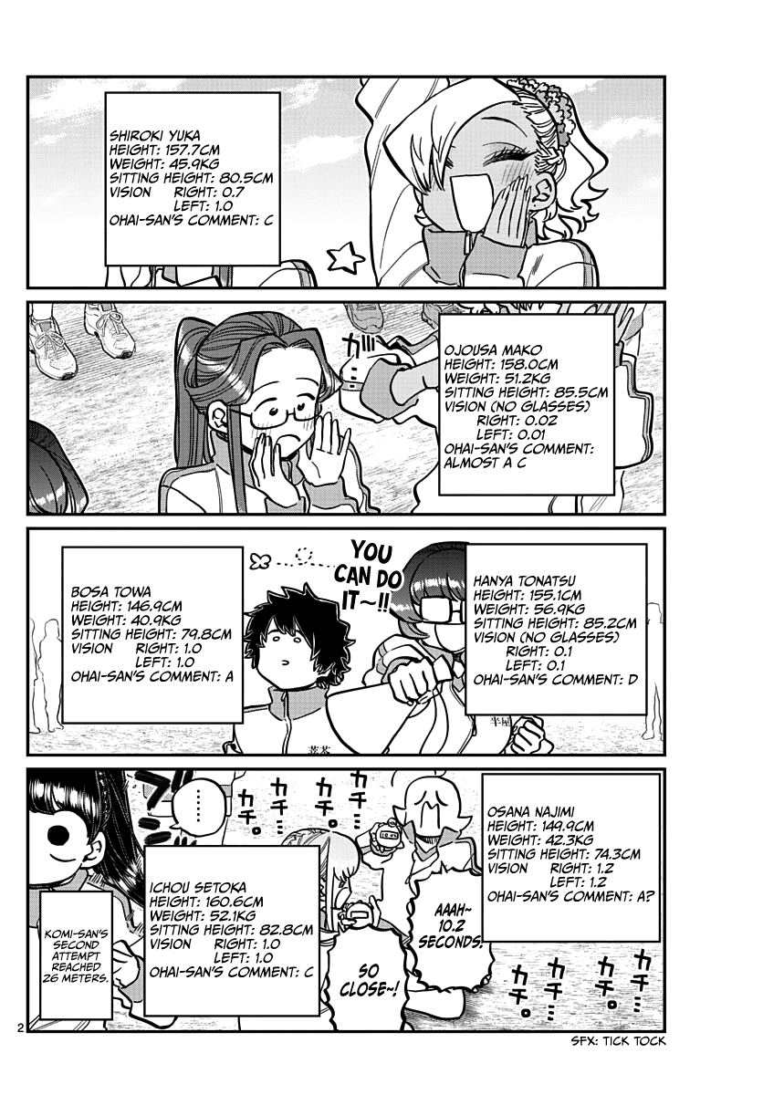 Komi-san wa Komyushou Desu Chapter 346 page 2 - Chapter 346: Third Year's Physical Measurements