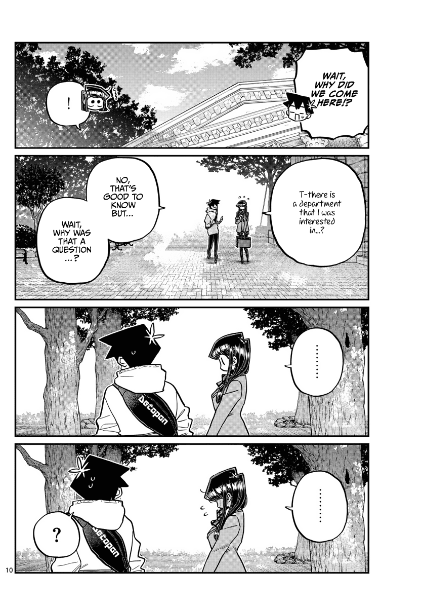 Komi-san wa Komyushou Desu Chapter 348 page 10 - Chapter 348: University Tour