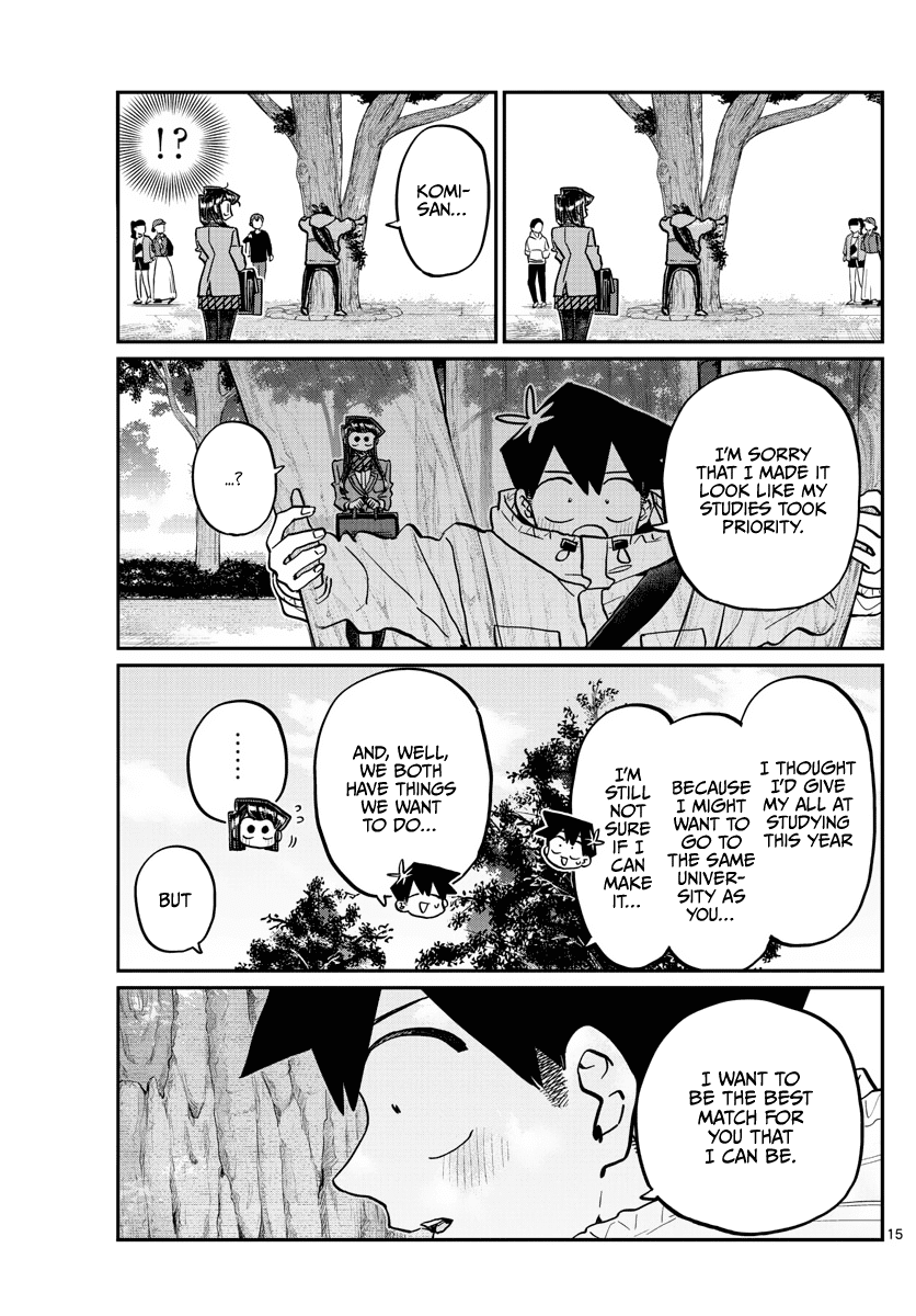 Komi-san wa Komyushou Desu Chapter 348 page 15 - Chapter 348: University Tour