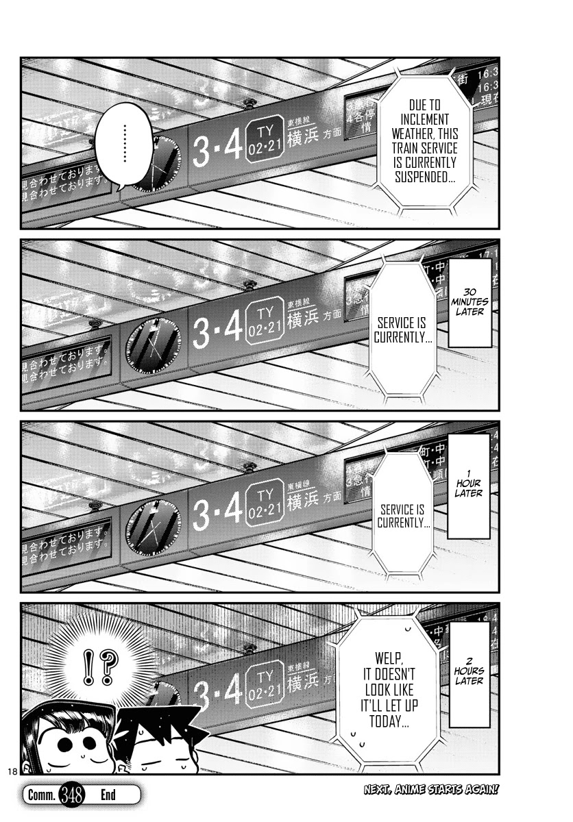 Komi-san wa Komyushou Desu Chapter 348 page 18 - Chapter 348: University Tour