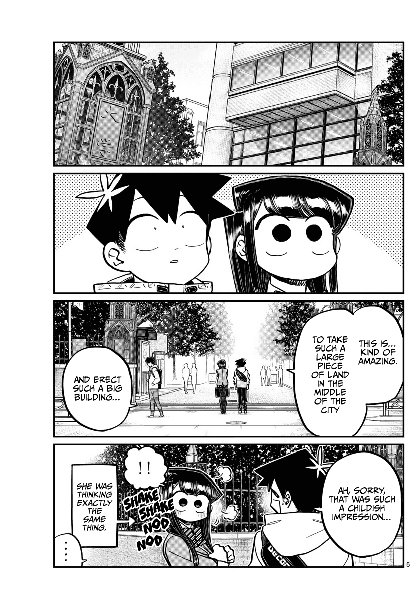 Komi-san wa Komyushou Desu Chapter 348 page 5 - Chapter 348: University Tour