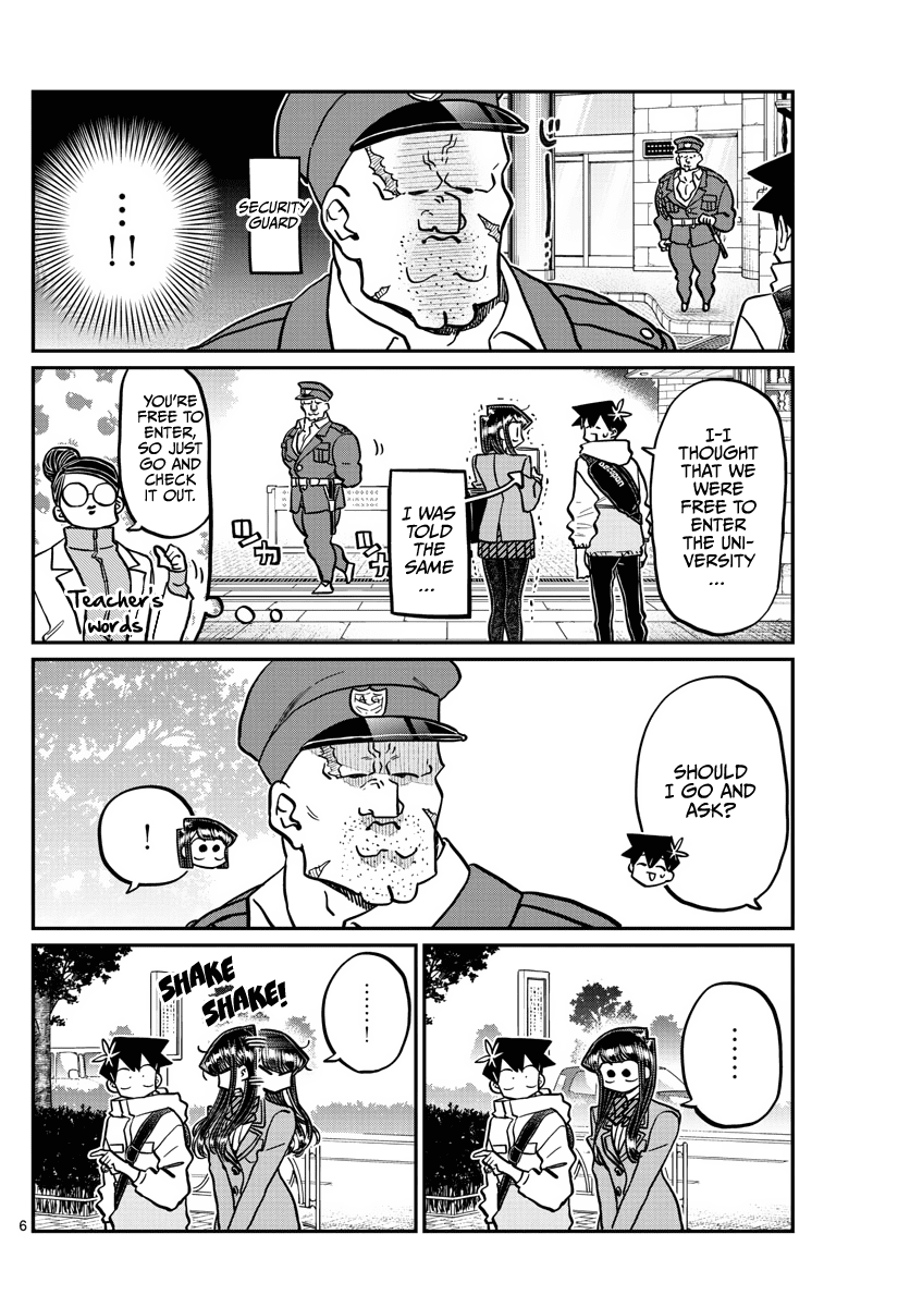 Komi-san wa Komyushou Desu Chapter 348 page 6 - Chapter 348: University Tour