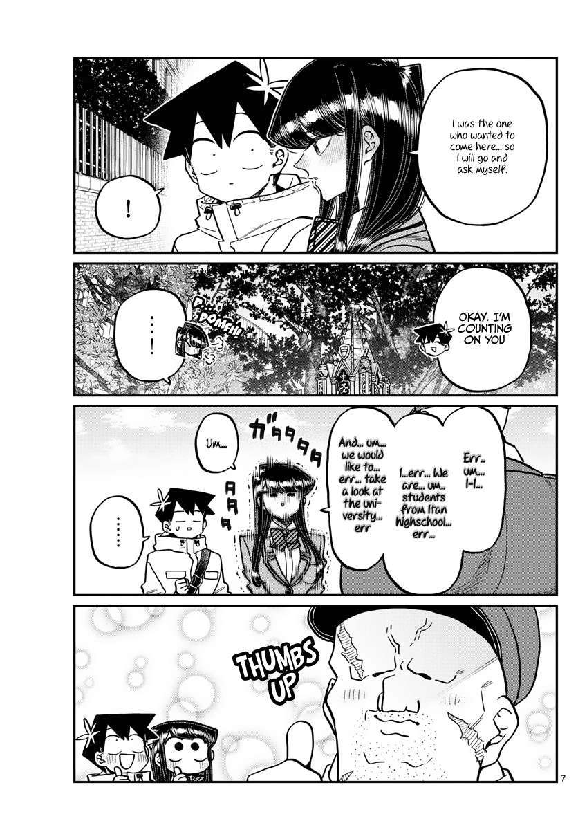 Komi-san wa Komyushou Desu Chapter 348 page 7 - Chapter 348: University Tour