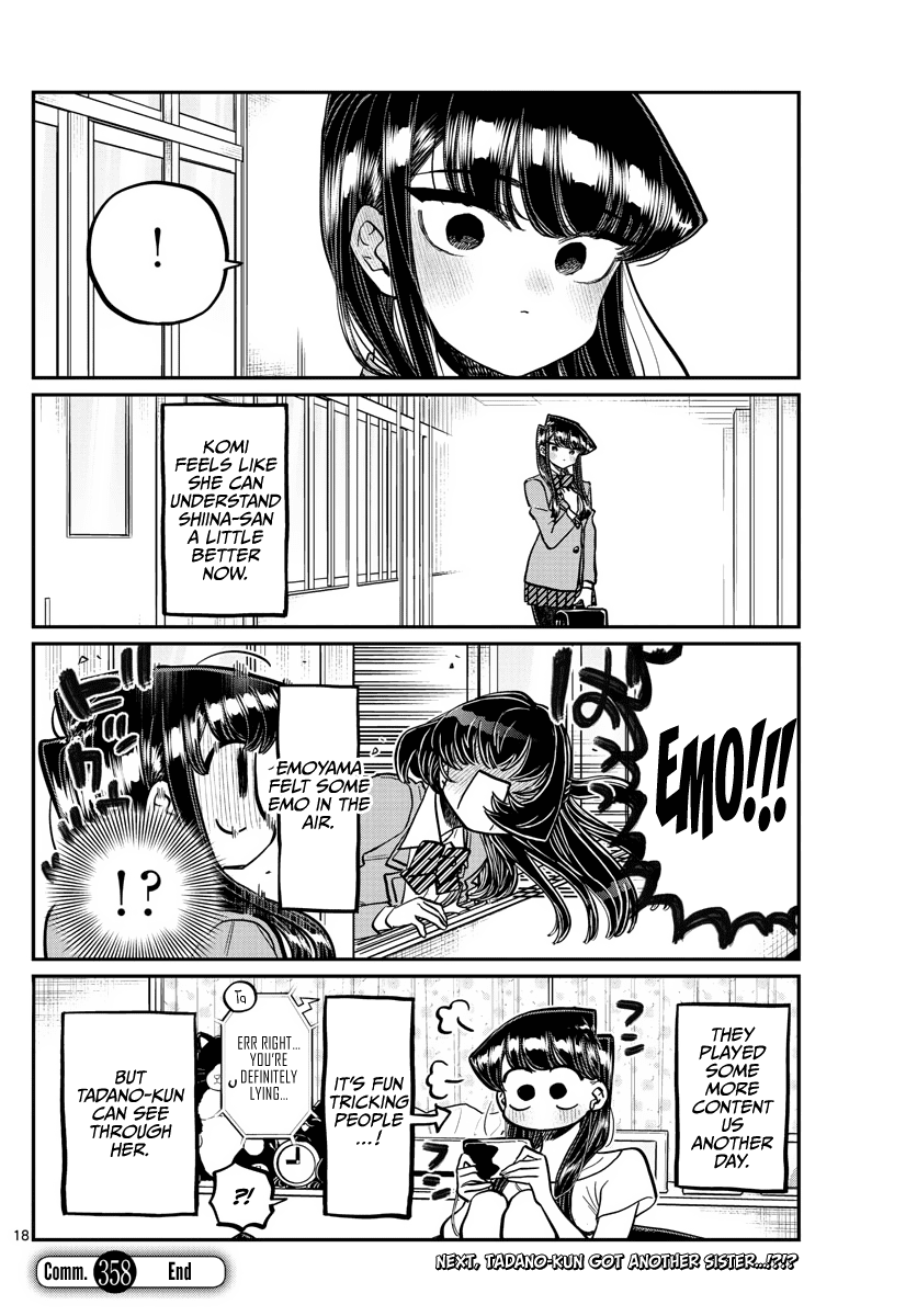 Komi-san wa Komyushou Desu Chapter 358 page 18 - Chapter 358: Content Us