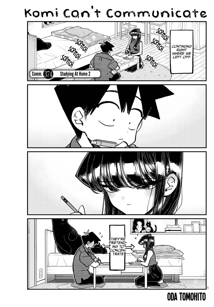Komi-san wa Komyushou Desu Chapter 374 page 1 - Chapter 374: Studying At Home 2