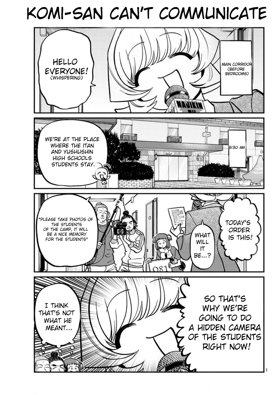 Komi-san wa Komyushou Desu Chapter 385 page 1 - Chapter 385: A surprise to wake up