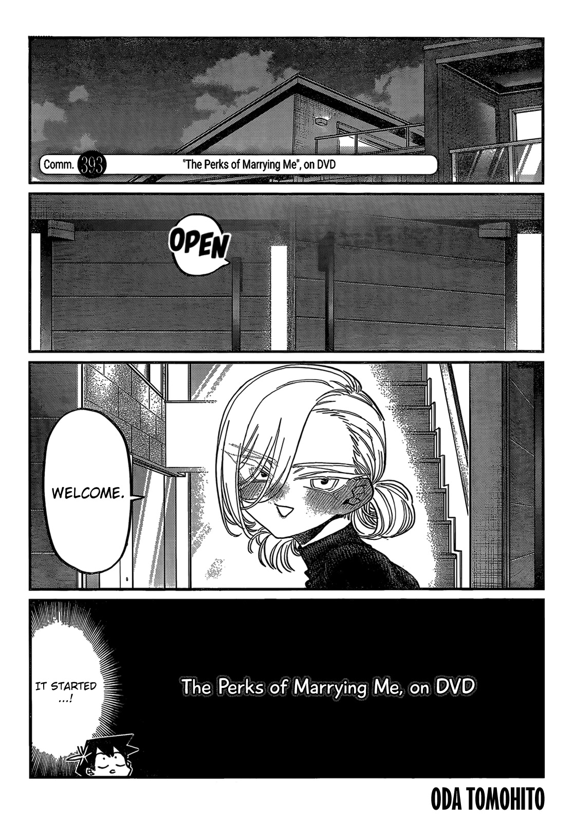 Komi-san wa Komyushou Desu Chapter 393 page 1 - Chapter 393: “The Perks of Marrying Me”, on DVD