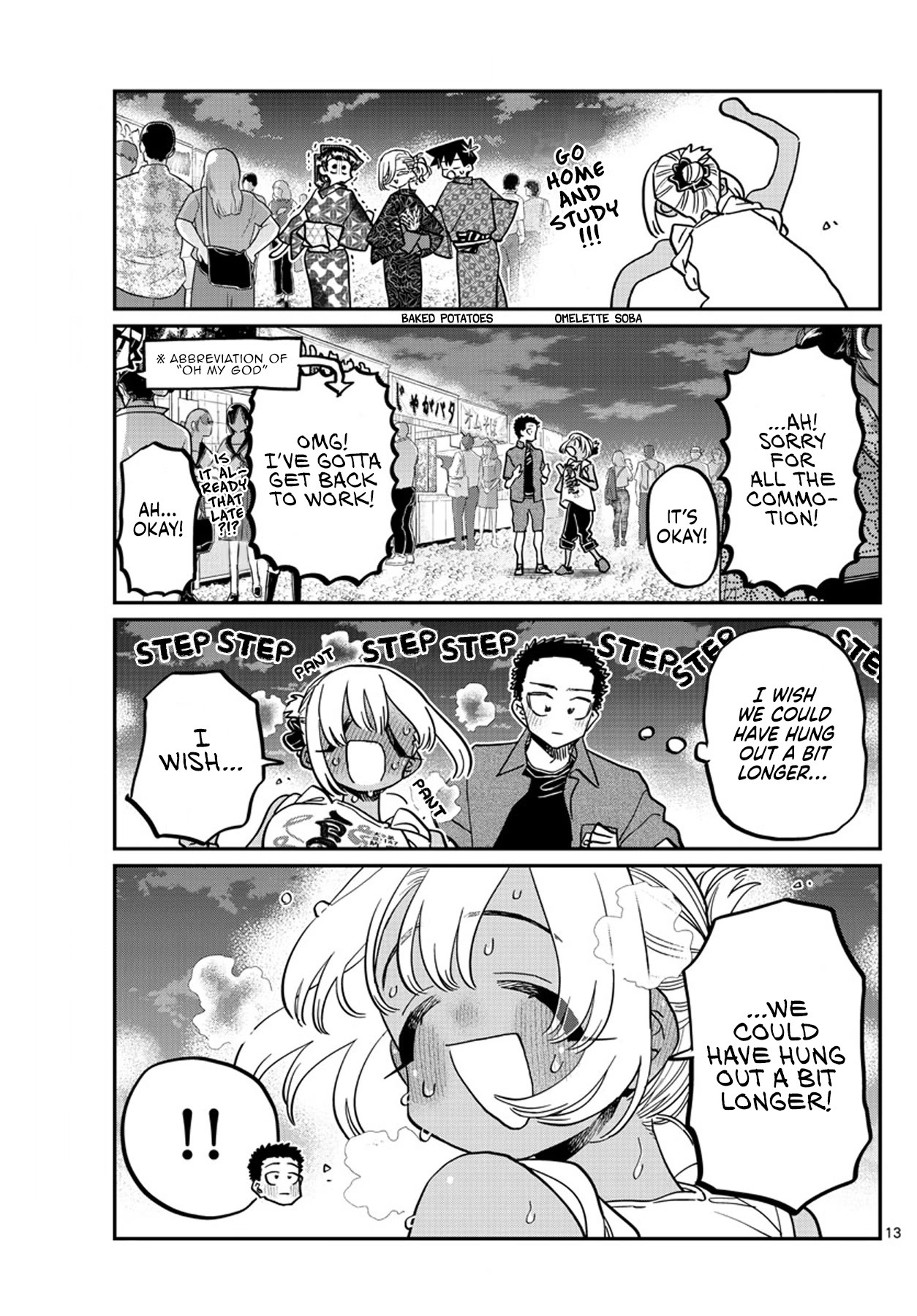 Komi-san wa Komyushou Desu Chapter 398 page 13 - Chapter 398: 3rd Year Summer Festival.