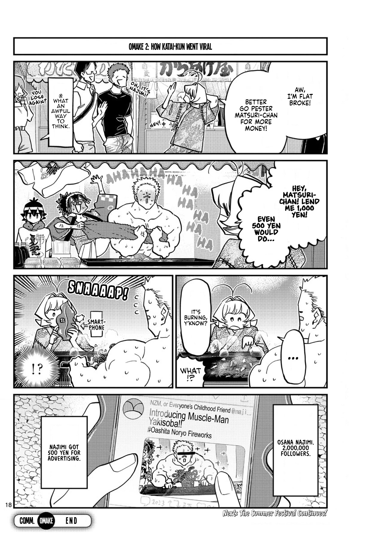 Komi-san wa Komyushou Desu Chapter 398 page 18 - Chapter 398: 3rd Year Summer Festival.