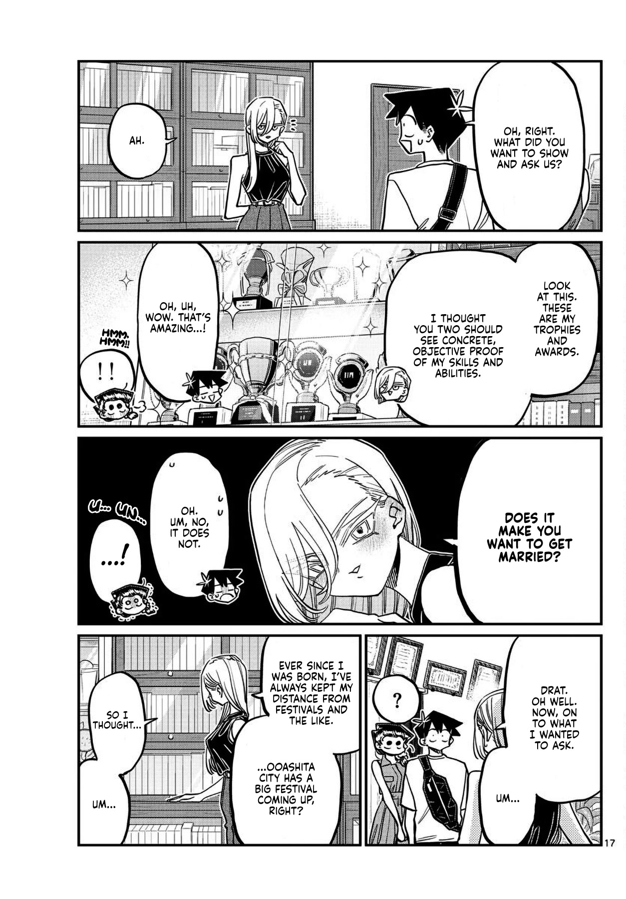 Komi-san wa Komyushou Desu Chapter 400 page 17 - Chapter 400: Kawai-san's House.